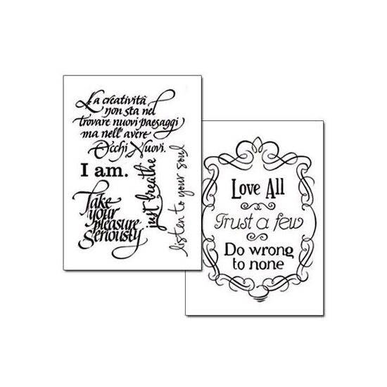 DFTR057 - Hartie transfer A4 - 2 buc/set - Phrases - Stamperia