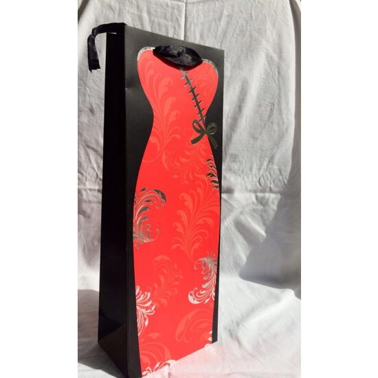 488025 - Plasa cadou pt vin - rochita rosie ANT-CH