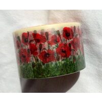 372894 - Deco tape - washi tape - scotch alb hartie imprimat cu maci - 30mm x 10m ANT-CH