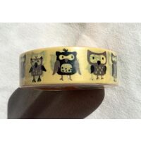 372891 - Deco tape - washi tape - scotch hartie imprimat cu bufnite - 15mm x 10m ANT-CH