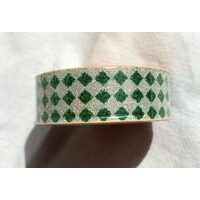 372726 - Deco tape - washi tape - scotch hartie glitter, carouri verzi - 15mm x 5m ANT-CH