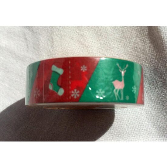 372888 - Deco tape - washi tape - scotch hartie cu reni - 15mm x 10m ANT-CH