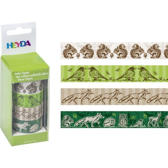203584388 - Set 4 deco tapes - washi tapes - scoci hartie imprimat - Veverite - Heyda