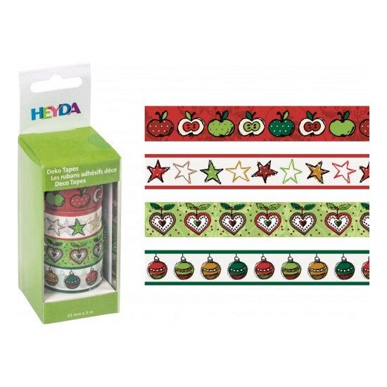 203584386 - Set 4 deco tapes - washi tapes - scoci hartie imprimat - Globuri - Heyda