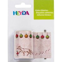 203584331 - Set 24 etichete adezive, 3 modele - braduti, veverite, globuri - Heyda