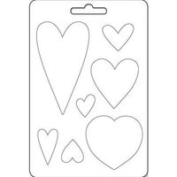 K3PTA403 - Matrita plastic A4 - 21x29cm - Inimi - Stamperia