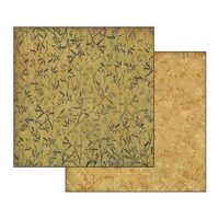 SBB422 - Hartie scrapbooking 31.5x31.5 - Fern on ochre background - Stamperia