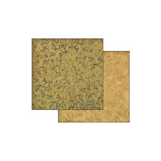 SBB422 - Hartie scrapbooking 31.5x31.5 - Fern on ochre background - Stamperia