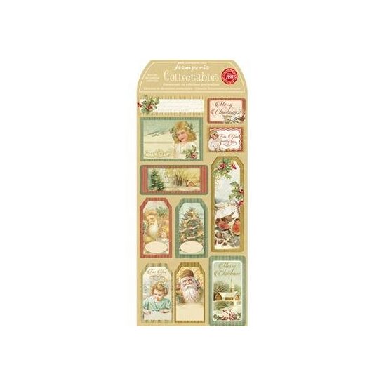 DFTG018- Etichete cartonate predecupate - colectable decoration Christmas - Stamperia