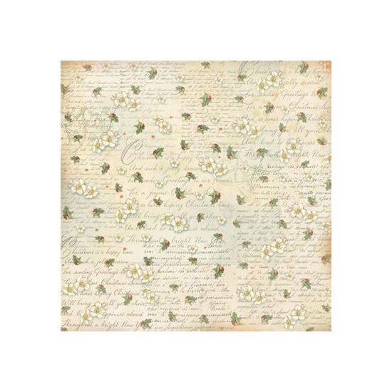 DFT288 - Servetel de orez, 50x50cm, Stamperia - writing and butcher s broom