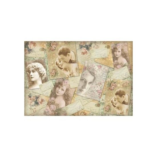 DFS353 - Hartie de orez Stamperia 48x33 cm - Amour