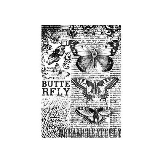 DFSA4168 - Hartie de orez A4 - Stamperia - Butterfly