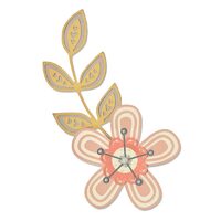 1 - 660869 Set 5 Cuttere Thinlits - Intricate Garden Flowers - Sizzix