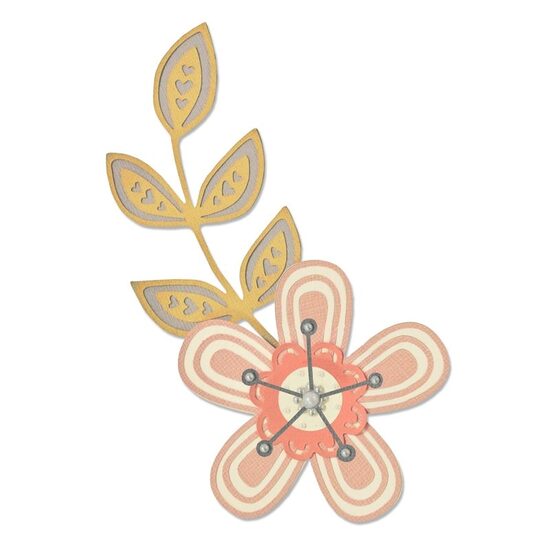 1 - 660869 Set 5 Cuttere Thinlits - Intricate Garden Flowers - Sizzix