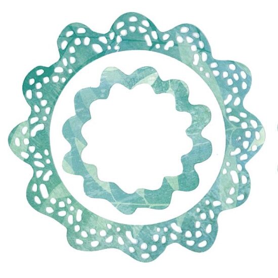 FBF009 Set 5 cuttere - Round decorated Framelits- Stamperia