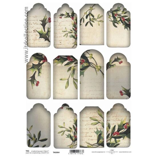 TAG064 - Hartie scrapbooking -Etichete - A4, 250g - ITD