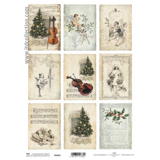 TAG-061 - Hartie scrapbooking -Etichete - A4, 250g - ITD