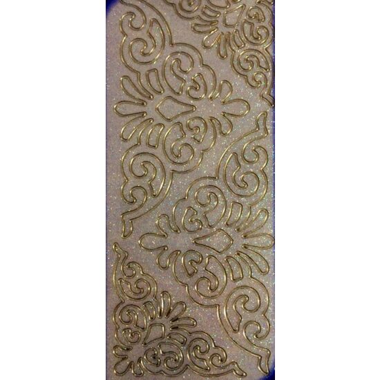9601 Sticker transparent / glitter / gold - colturi decorative - INTER.D