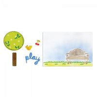 D - 658539 Set 5 cuttere Framelits + 2 placi embosare - Playing in the Park - Sizzix