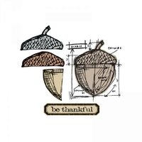15 - 659370 Set 5 cuttere Framelits + 3 stampile - Acorn Blueprint - Sizzix
