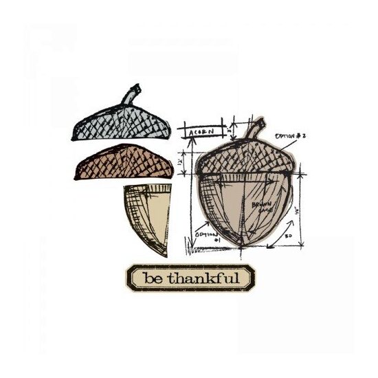 15 - 659370 Set 5 cuttere Framelits + 3 stampile - Acorn Blueprint - Sizzix