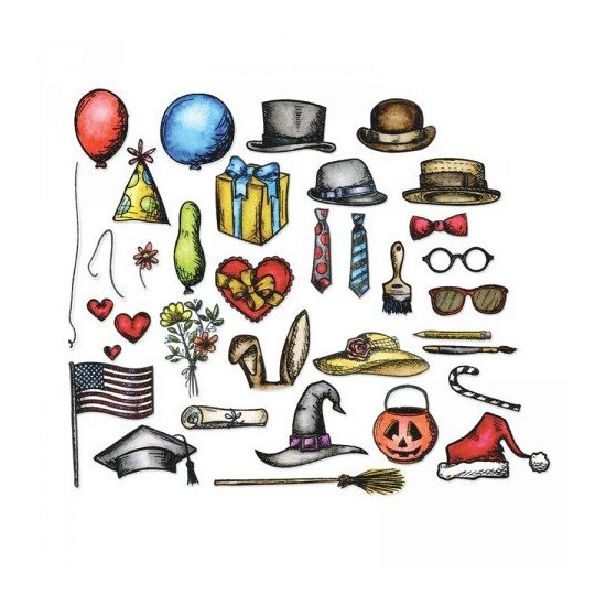 3 - 660953 Cuttere Framelits 33/set - Crazy Things - Sizzix