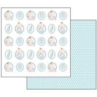SBB459- Hartie scrapbooking 31.2X30.3CM - Blue Baby & polka dots - Stamperia