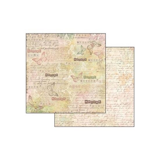 SBB439 - Hartie scrapbooking 31.2X30.3CM - Butterflies Fairy - Stamperia