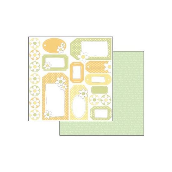 SBB462 - Hartie scrapbooking 31.2X30.3CM - Tag Baby multicolore - Stamperia