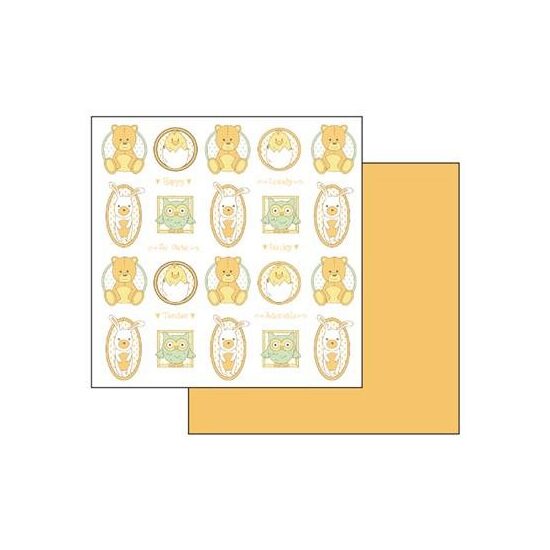 SBB463 - Hartie scrapbooking 31.2X30.3CM - Baby orsetti e gufetti - Stamperia