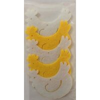 23247 - Set 5 figurine fetru - gaini - 5.5x6.5cm - PENT