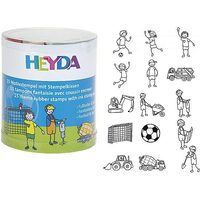 204888489 - Set 15 stampile si tus - Heyda - football and road works