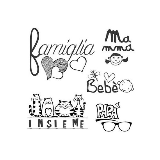 WTKCC82 - Stampila High Definition - 10x10cm - Family - Stamperia