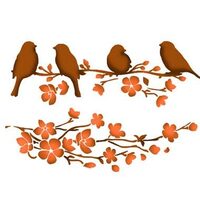 KSG351 - Sablon 21x29.7cm - Birds on tree - Stamperia