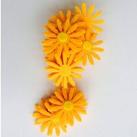 368802 - Set 20 flori galbene orange din fetru 3.5cm. ANT-CH