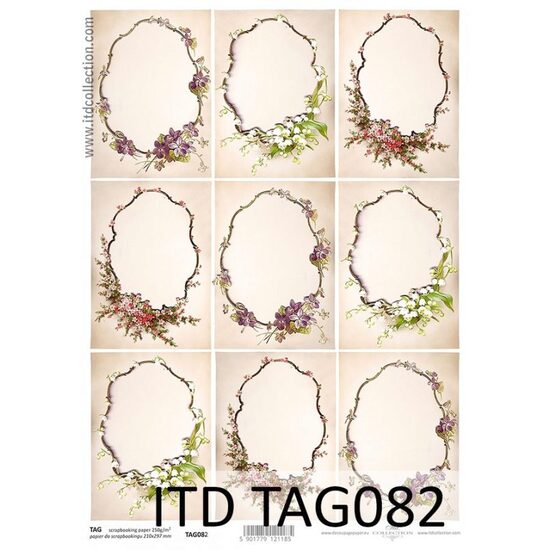 TAG-082 - Hartie scrapbooking -Etichete - A4, 250g - ITD