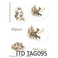 TAG-095 - Hartie scrapbooking -Etichete - A4, 250g - ITD