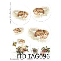 TAG-096 - Hartie scrapbooking -Etichete - A4, 250g - ITD