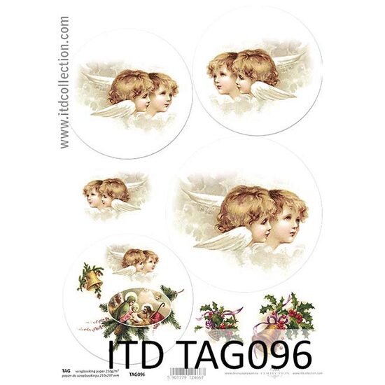 TAG-096 - Hartie scrapbooking -Etichete - A4, 250g - ITD