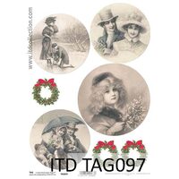 TAG-097 - Hartie scrapbooking -Etichete - A4, 250g - ITD