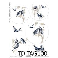 TAG-100 - Hartie scrapbooking -Etichete - A4, 250g - ITD