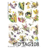 TAG-108 - Hartie scrapbooking -Etichete - A4, 250g - ITD