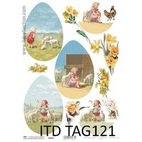 TAG-121 - Hartie scrapbooking -Etichete - A4, 250g - ITD
