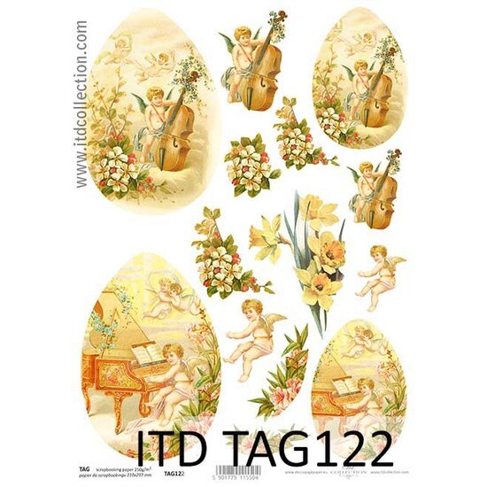 TAG-122 - Hartie scrapbooking -Etichete - A4, 250g - ITD