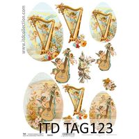 TAG-123 - Hartie scrapbooking -Etichete - A4, 250g - ITD