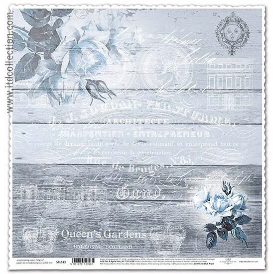 SCL513 - Hartie scrapbooking - 200g, 31,5 x 32,5 cm - ITD