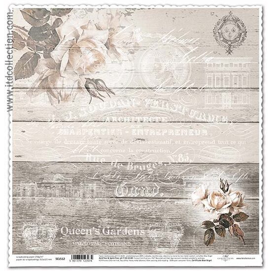 SCL512 - Hartie scrapbooking - 200g, 31,5 x 32,5 cm - ITD