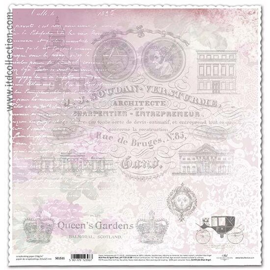 SCL511 - Hartie scrapbooking - 200g, 31,5 x 32,5 cm - ITD