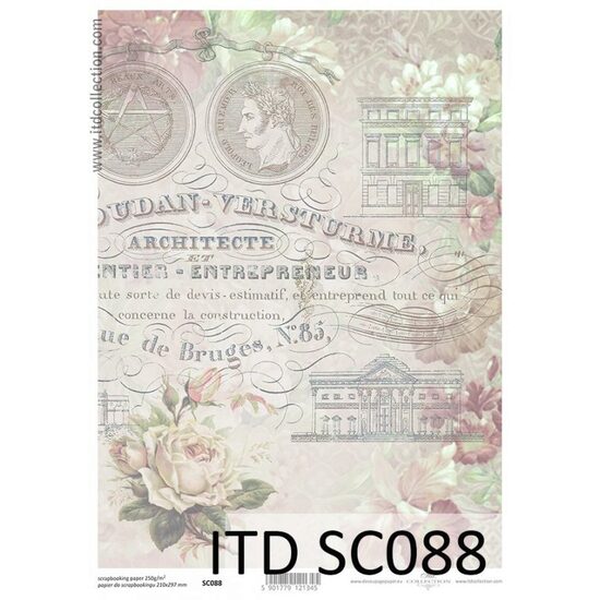 SC088 - Hartie scrapbooking - A4, 250g - ITD