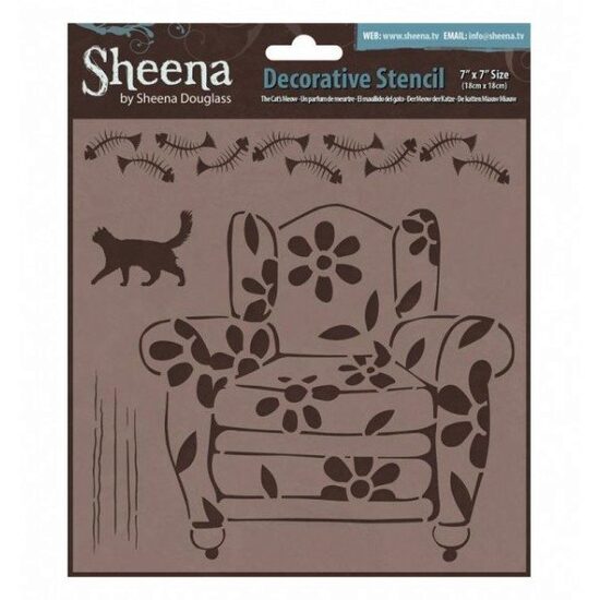 SD-STEN-CAT Sablon 18 x 18 cm Teh Cats Meow - Crafters Companion